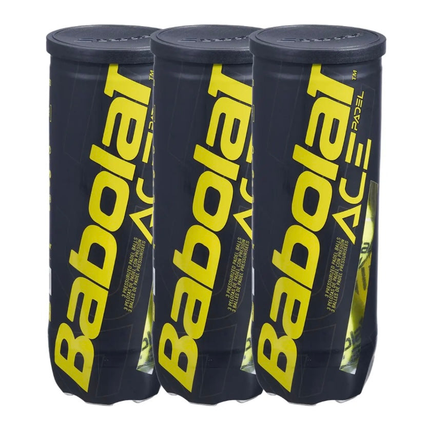 3er pack babolat ace padel 3 balldosen
