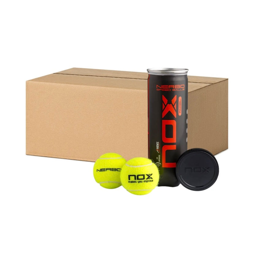 padelfuego –kiste mit 24 dosen mit 3 bällen nox nerbo caboner3un
