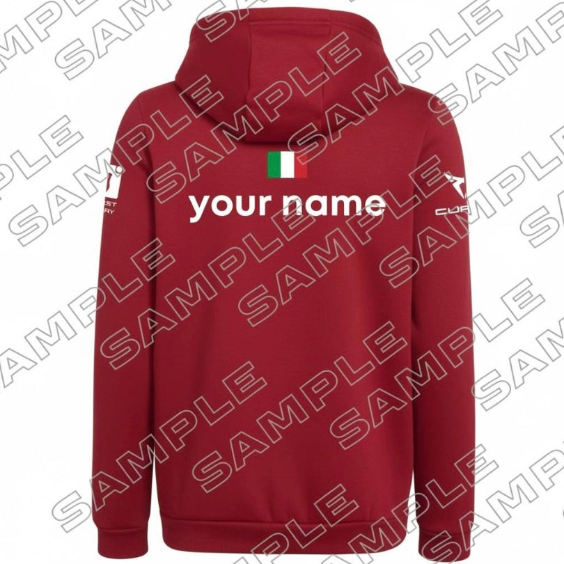 adidas padel hoodie 2025 personalisierbar – rot