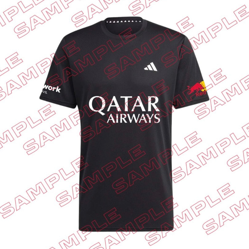 adidas padel t-shirt 2025 personalisierbar – schwarz