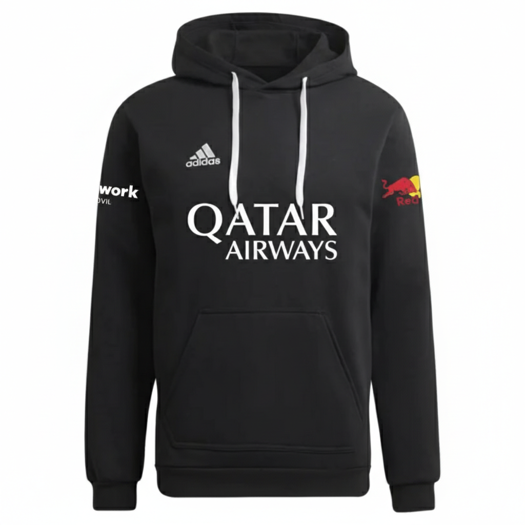 adidas padel hoodie 2025 personalisierbar – schwarz