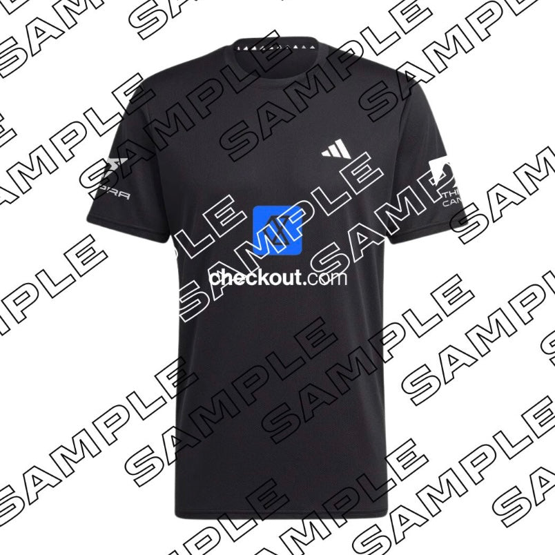 adidas padel t-shirt 2025 personalisierbar – schwarz