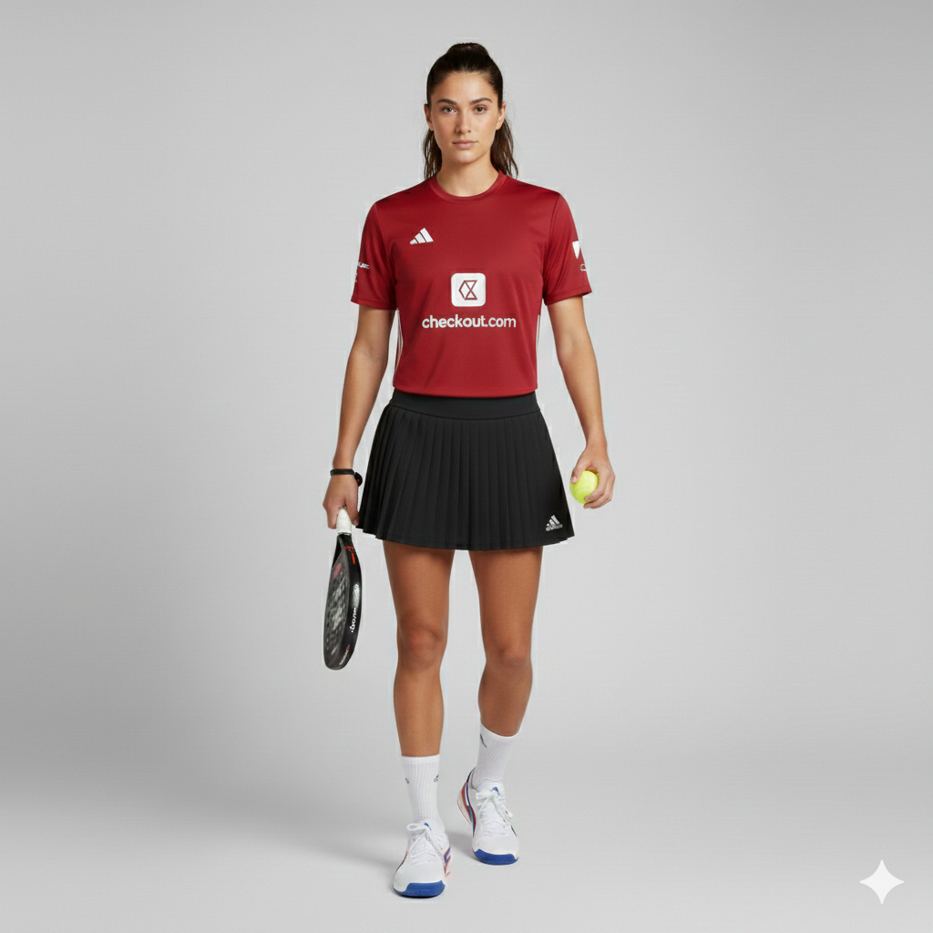 adidas padel t-shirt 2025 personalisierbar – rot