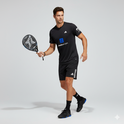 Adidas Padel T-Shirt 2025 Personalisierbar – Schwarz