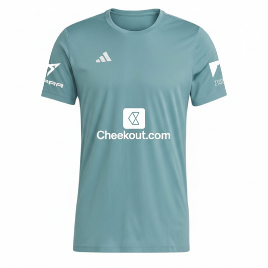 Adidas Padel T-Shirt 2025 Personalisierbar – Salbeiblau