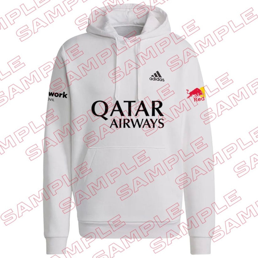 adidas padel hoodie 2025 personalisierbar – weiß