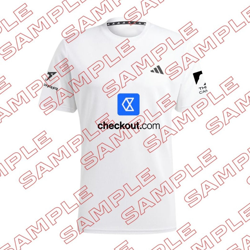 adidas padel t-shirt 2025 personalisierbar – weiß