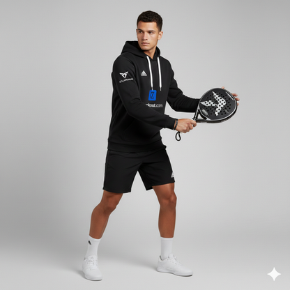 Adidas Padel Hoodie 2025 Personalisierbar – Schwarz