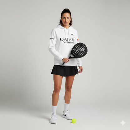 Adidas Padel Hoodie 2025 Personalisierbar – Weiß