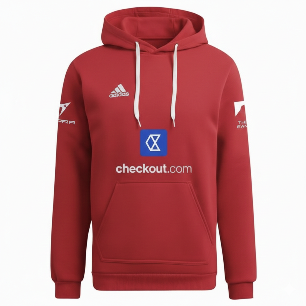 adidas padel hoodie 2025 personalisierbar – rot