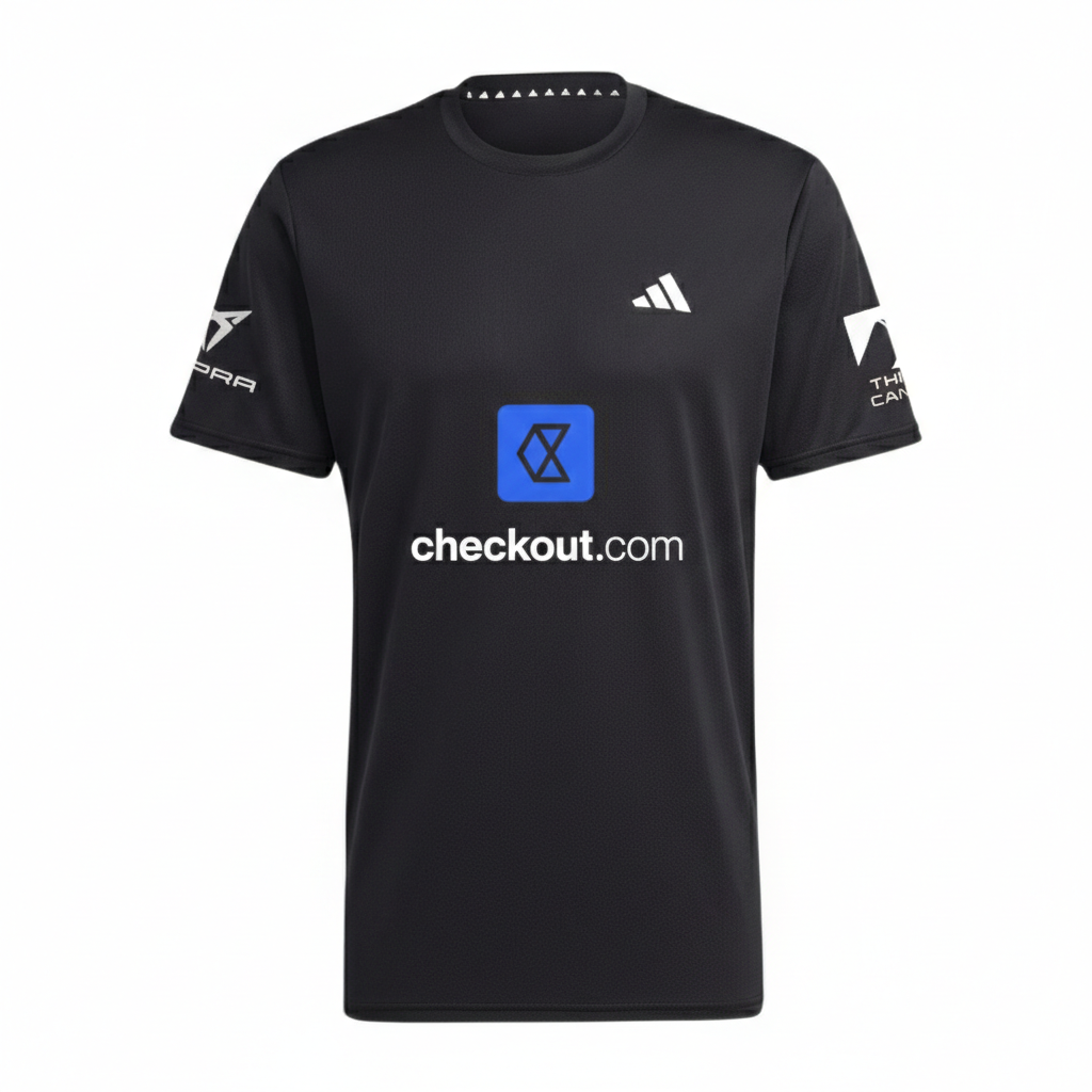 adidas padel t-shirt 2025 personalisierbar – schwarz