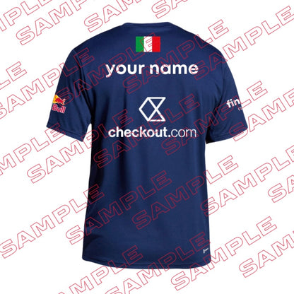 Adidas Padel T-Shirt 2025 Personalisierbar – Blau