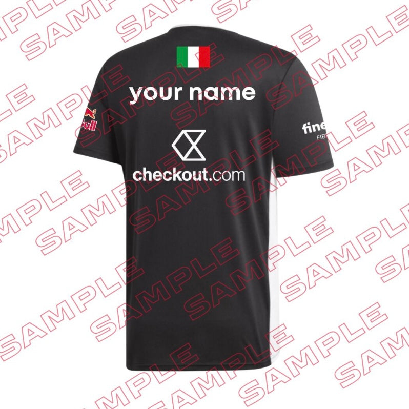 adidas padel t-shirt 2025 personalisierbar – schwarz