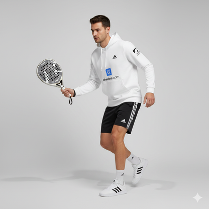 Adidas Padel Hoodie 2025 Personalisierbar – Weiß