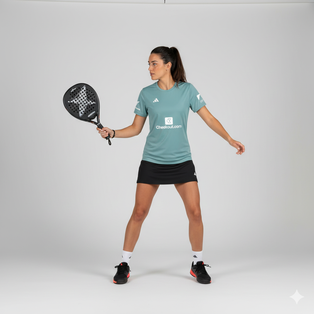 adidas padel t-shirt 2025 personalisierbar – salbeiblau