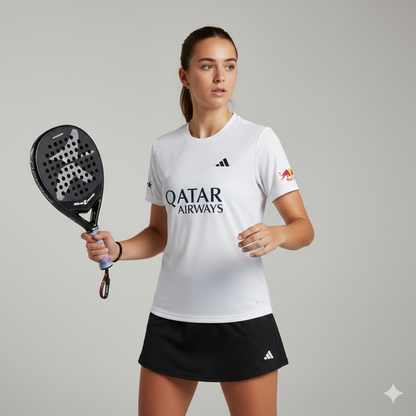 Adidas Padel T-Shirt 2025 Personalisierbar – Weiß