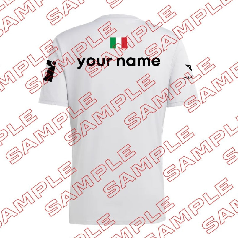adidas padel t-shirt 2025 personalisierbar – weiß