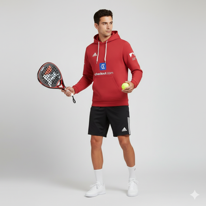 Adidas Padel Hoodie 2025 Personalisierbar – Rot