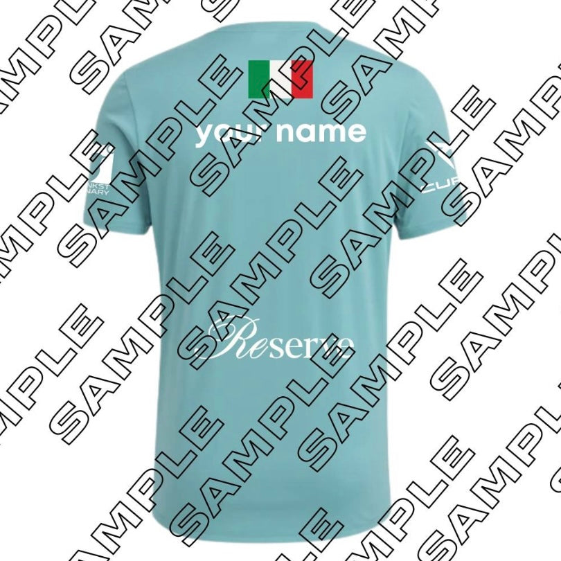 adidas padel t-shirt 2025 personalisierbar – salbeiblau