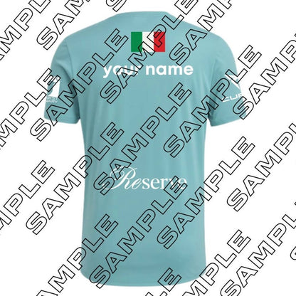 Adidas Padel T-Shirt 2025 Personalisierbar – Salbeiblau