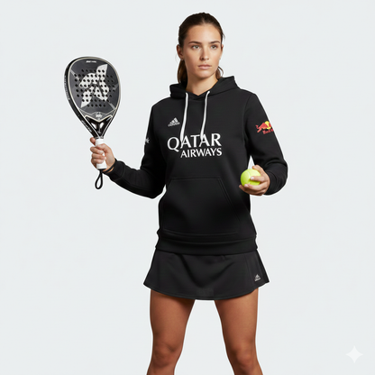 Adidas Padel Hoodie 2025 Personalisierbar – Schwarz