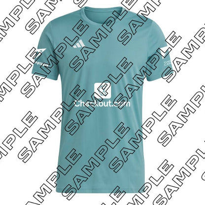 Adidas Padel T-Shirt 2025 Personalisierbar – Salbeiblau