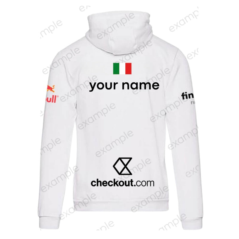 adidas padel hoodie 2025 personalisierbar – weiß